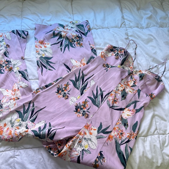 GUESS lavendar floral jumpsuit - Picture 2 of 5